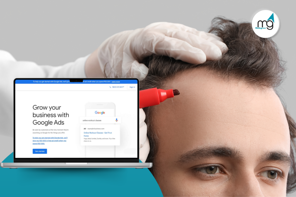 Google Ads for hair transplant doctors (A_B Testing)